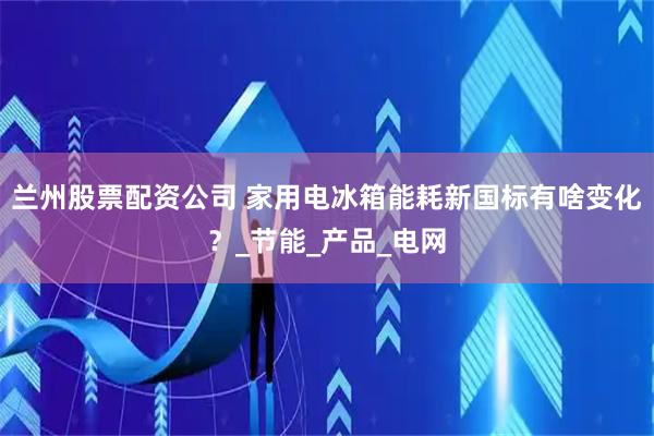 兰州股票配资公司 家用电冰箱能耗新国标有啥变化？_节能_产品_电网